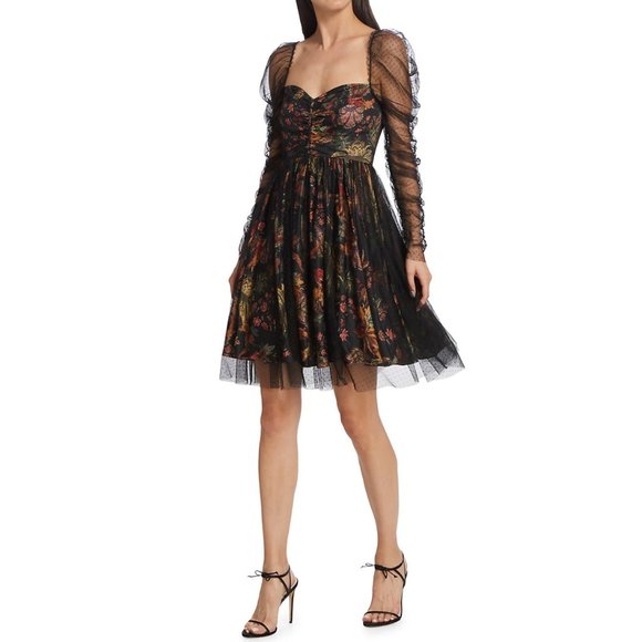 NWT Cara Cara Ritchie Layered Floral & Tulle dress M - Picture 3 of 14